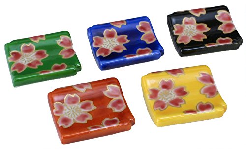 Amazon｜京焼 清水焼 芳山 箸置 5個セット 花友禅 hhs455｜箸置き